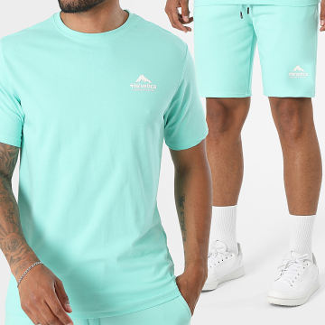 Helvetica - Tracksuit T-Shirts And Jogger Shorts Freddy 40 Turquoise