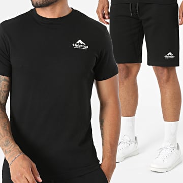 Helvetica - Tracksuit Tee Shirt And Jogger Short Freddy 40 Black