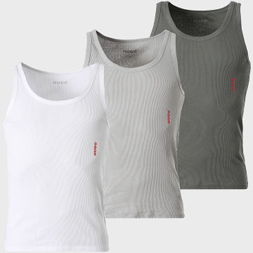 HUGO - Pack de 3 Regatas 50545681 Branco Cinza Antracite Cinza