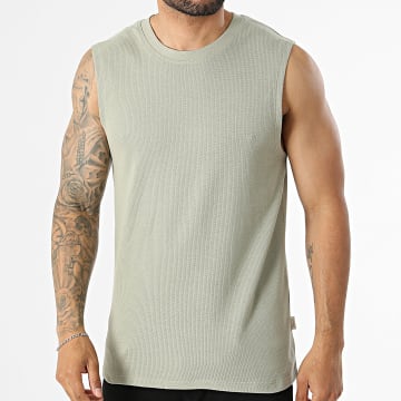 Jack And Jones - Débardeur Texturé Hyeres Vert Kaki Clair