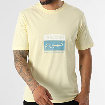 Jack And Jones - T-Shirt Hyeres Front Geel