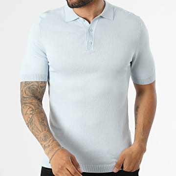 Only And Sons - Polo Manga Corta Malla Wyler Azul Claro