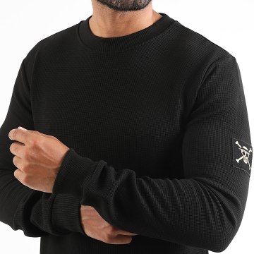 One Piece - Felpa Girocollo Patch Mugiwara Nero