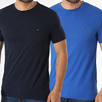Tommy Jeans - Lot De 2 Tee Shirts Jersey 0687 Bleu Roi Bleu Marine
