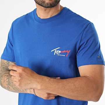 Tommy Jeans - T-Shirt Slim Sign Chest 2538 Koningsblauw