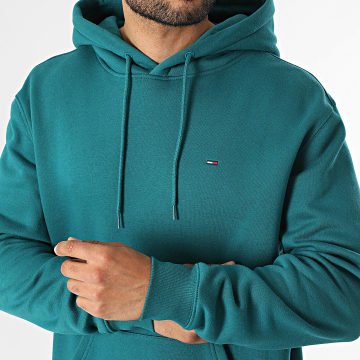 Tommy Jeans - Sweat Capuche Flag 0742 Bleu Canard