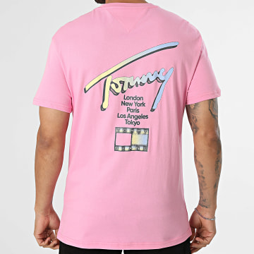 Tommy Jeans - Tee Shirt Regular Fit City Sign Rose