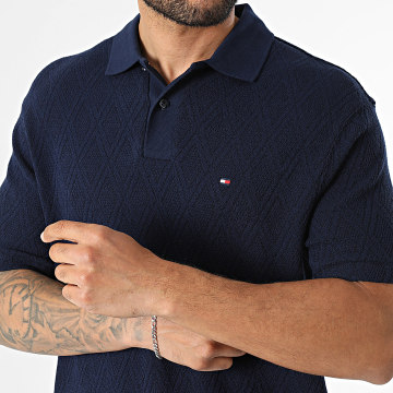 Tommy Hilfiger - Polo Kurzarm Jacquard 3279 Marineblau