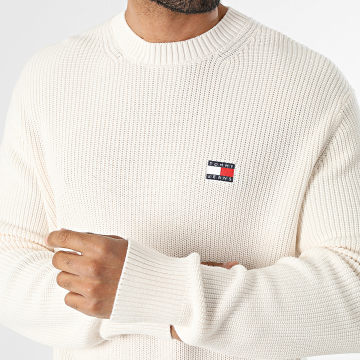 Tommy Jeans - Pull Regular Fit Badge 0923 Beige Clair