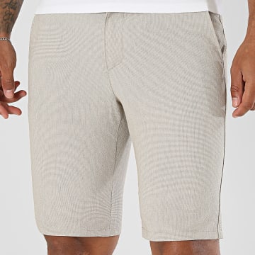 Classic Series - Chino-Short 466 Dunkelbeige Meliert