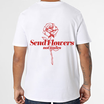 Luxury Lovers - T-Shirt Oversize Flowers Red Wit