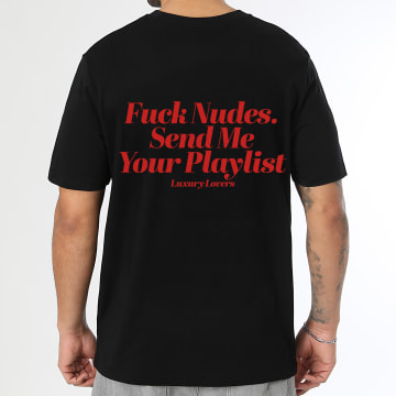 Luxury Lovers - T-Shirt Oversize Send Me Red Zwart