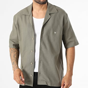 ADJ - Chemise Manches Courtes 726 Vert Kaki