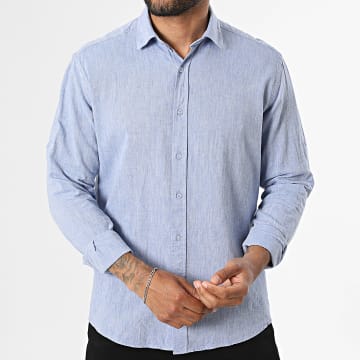 Classic Series - Camicia Maniche Lunghe Regular Fit 810 Blu Mélange