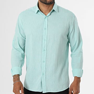 Classic Series - Chemise Manches Longues Regular Fit 810 Vert Clair Chiné