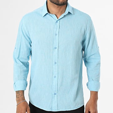 Classic Series - Camicia Maniche Lunghe Regular Fit 810 Azzurro Chiaro Mélange