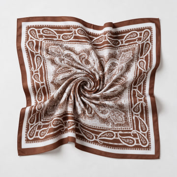 Frilivin - Pañuelo L38 Marrón Blanco Bandana
