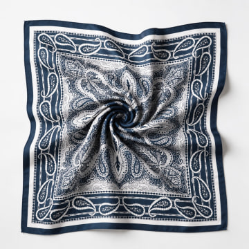 Frilivin - Pañuelo L38 Azul Marino Blanco Bandana