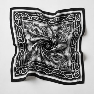 Frilivin - Pañuelo L38 Negro Blanco Bandana