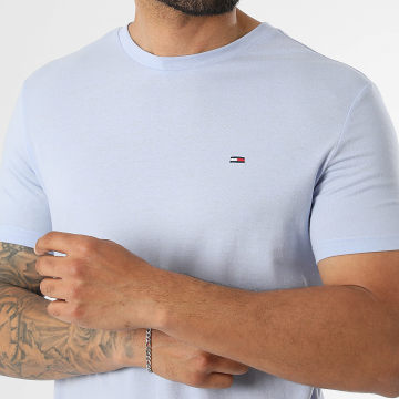 Tommy Jeans - T-Shirt Slim Jaspe 0363 Hellblau