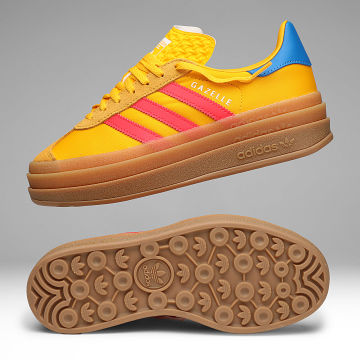 Adidas Originals - Baskets Femme Gazelle Bold J IH6462 Crew Yellow Lucid Red Footwear White