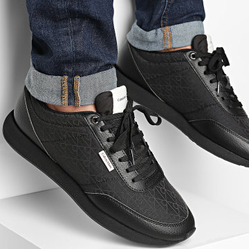 Calvin Klein - Zapatillas Retro Runner 2213 Negro Blanco Brillante