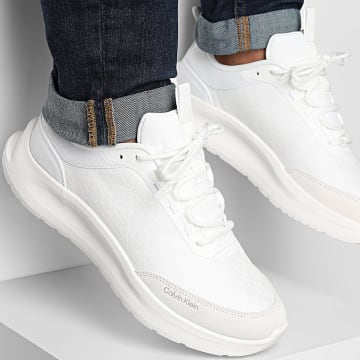 Calvin Klein - Zapatillas Light Eva Runner Laceup 2343 Negro Triple Blanco Brillante