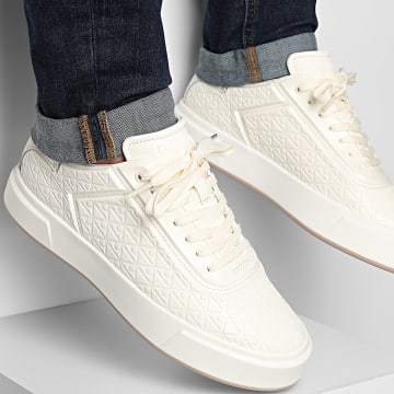 Calvin Klein - Zapatillas Cupsole Oxford Lup 2132 Tofu Blanco Brillante