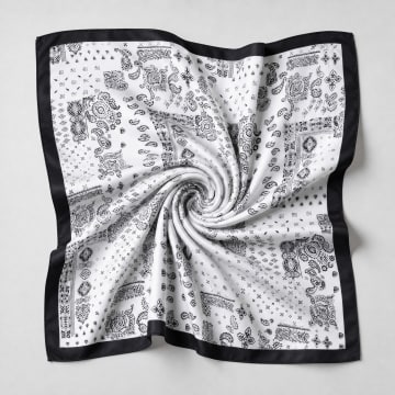 Frilivin - Foulard L39 Blanco Negro Bandana