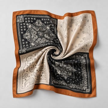 Frilivin - Pañuelo L36 Beige Negro Camel Bandana