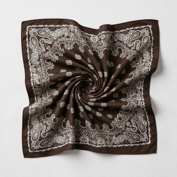 Frilivin - Pañuelo L37 Marrón Oscuro Bandana