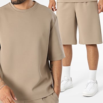 Frilivin - Conjunto T-Shirt E Calção De Treino 086 Camelo