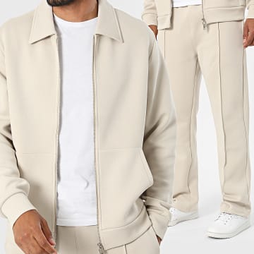 Fusional - Co-ord Set Jass Zippé En Broek Jogging U07 Beige