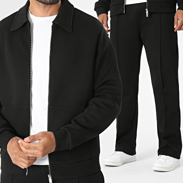 Fusional - Co-ord set Jass Met Rits En Joggingbroek U07 Zwart