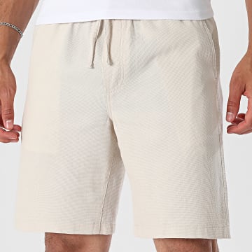 Jack And Jones - Short Relaxed Fit Jaiden Waffle Beige