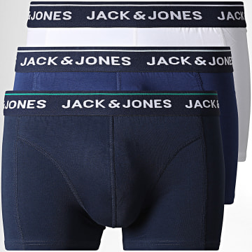 Jack And Jones - Pack de 3 Boxers Branco Blanco Azul Marino