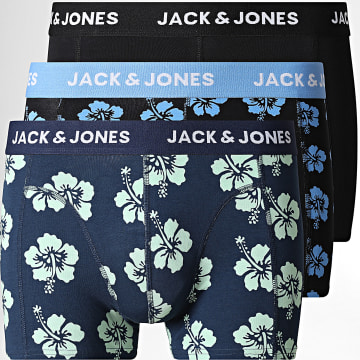Jack And Jones - Pack de 3 Boxers Maudo Flower Negro Azul Marino Floral
