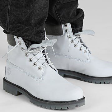 Timberland - Stivali Timberland Heritage 6 In Lace Waterproof A41MW Nubuck Azzurro Chiaro