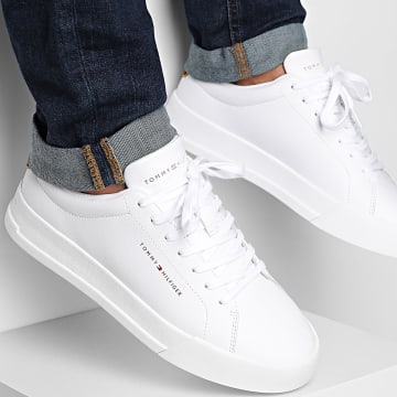 Tommy Hilfiger - Zapatillas Court Core Essentiel Leather 5367 White Coconut Groove