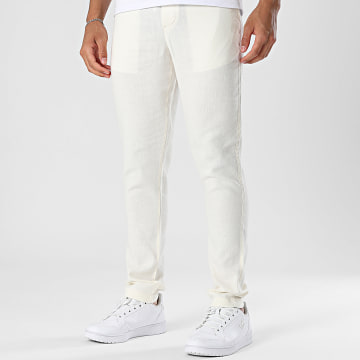 Tommy Hilfiger - Calça de Linho Regular Fit Harlem 2336 Bege Claro