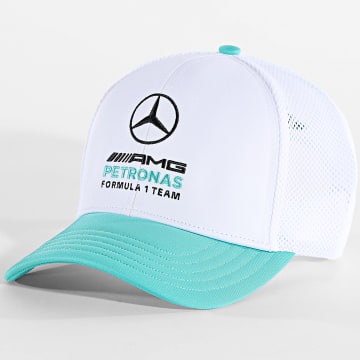 Adidas Sportswear - Casquette Trucker AMG Mercedes DNA KS8855 Blanc Turquoise