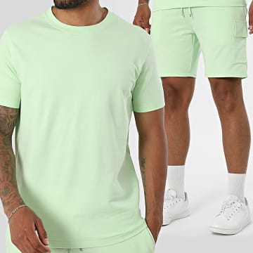Classic Series - Completo T-Shirt E Pantaloncino Cargo Tank Verde Chiaro