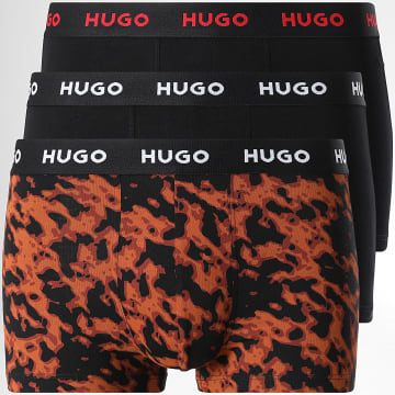 HUGO - Lot De 3 Boxers 50532550 Noir Camel Blanc Rouge