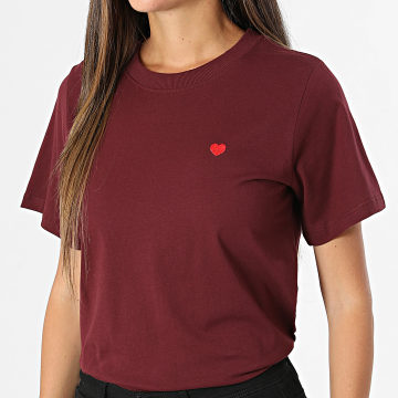 Only - T-Shirt Donna Pisa Bordeaux