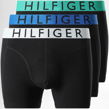 Tommy Hilfiger - Pack de 3 Boxers 3754 Preto Branco Verde Azul Royal
