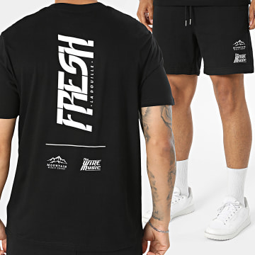 Fresh La Douille - Conjunto Camiseta Y Pantalón Corto de chándal Logo Negro Blanco