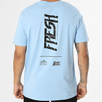 Fresh La Douille - Camiseta Oversize Logo Azul Claro Negro