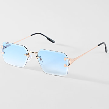 Classic Series - Lunettes De Soleil 844 Bleu Clair Doré
