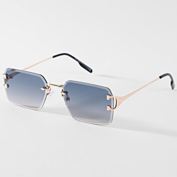 Classic Series - Lunettes De Soleil 844 Bleu Foncé Doré