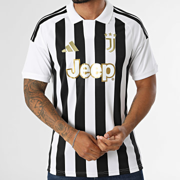 Adidas Performance - Camiseta de Fútbol a Rayas Juventus 26/27 Home Jersey KC2285 Blanco Negro Amarillo